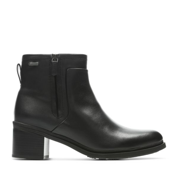 Clarks Womens Brooklyn Bay GORE-TEX Ankle Boots Black | UK-3560781